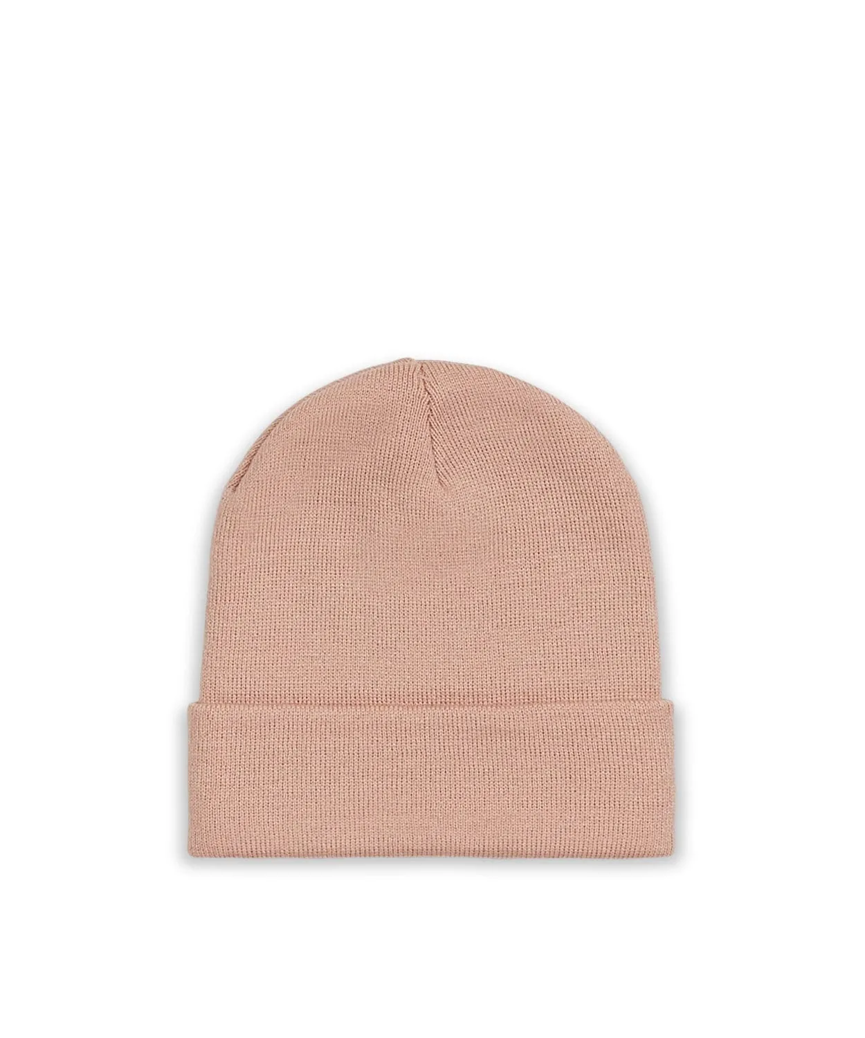 Jonah Ribbed Knit Basic Beanie With Label - Light Pink