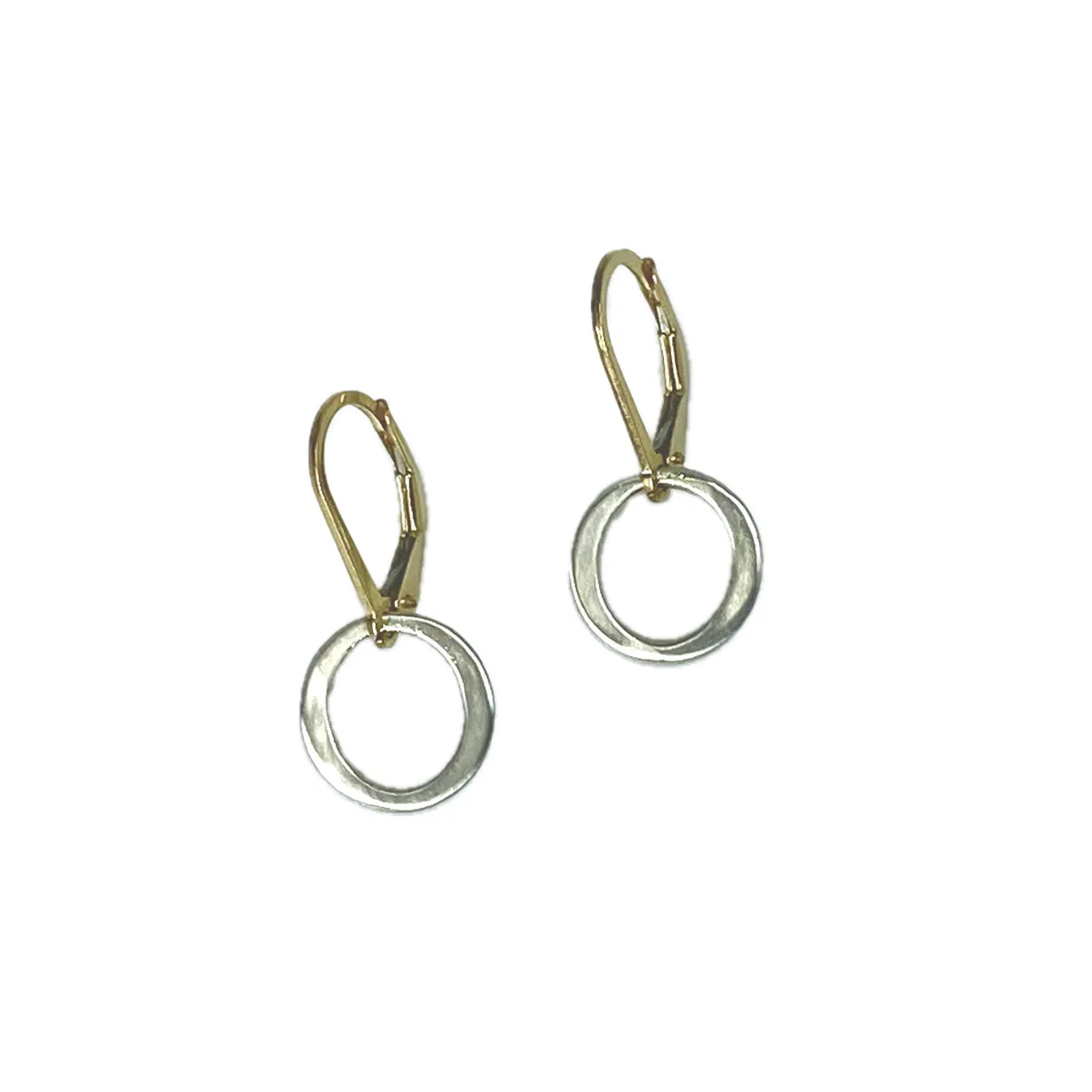 Kai Petite Earrings Gold Filled Leverbacks - Mixed Metal