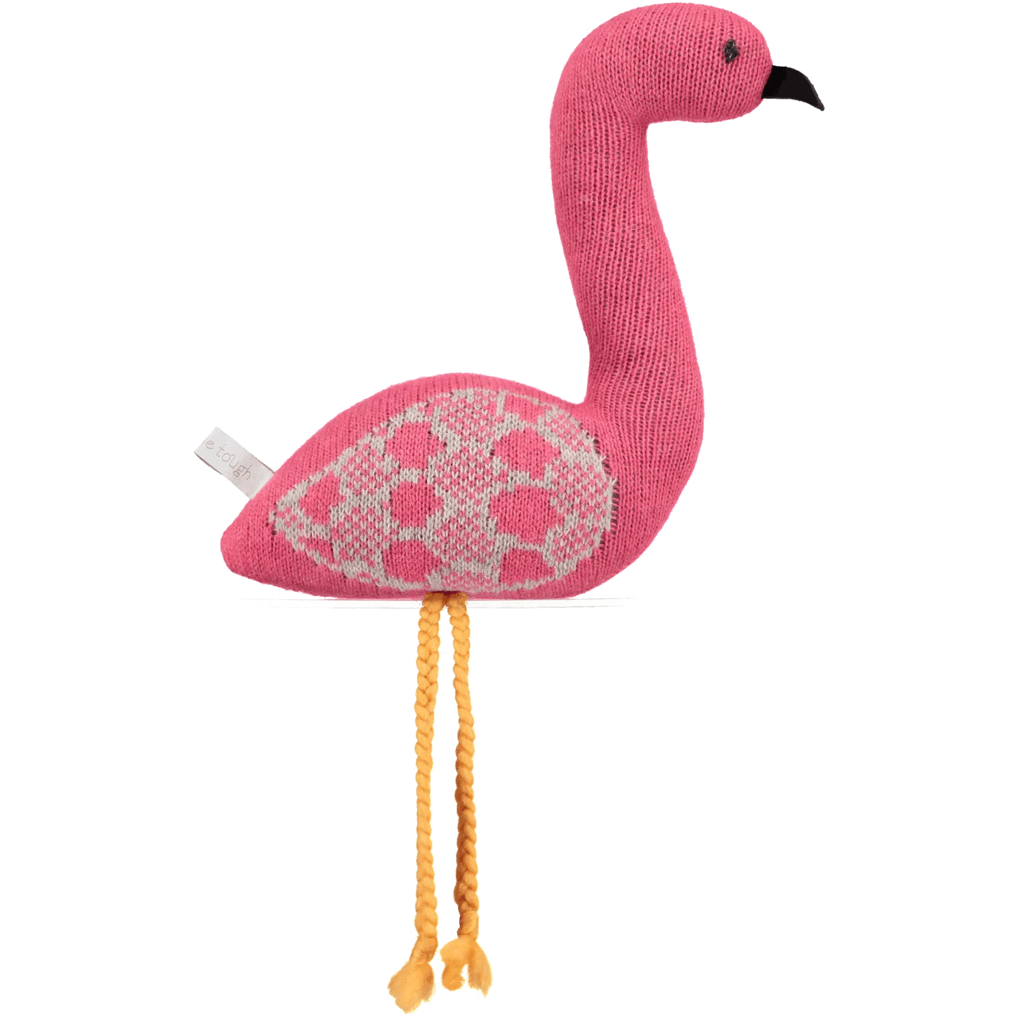 Knitted Pink Flamingo With Lavender