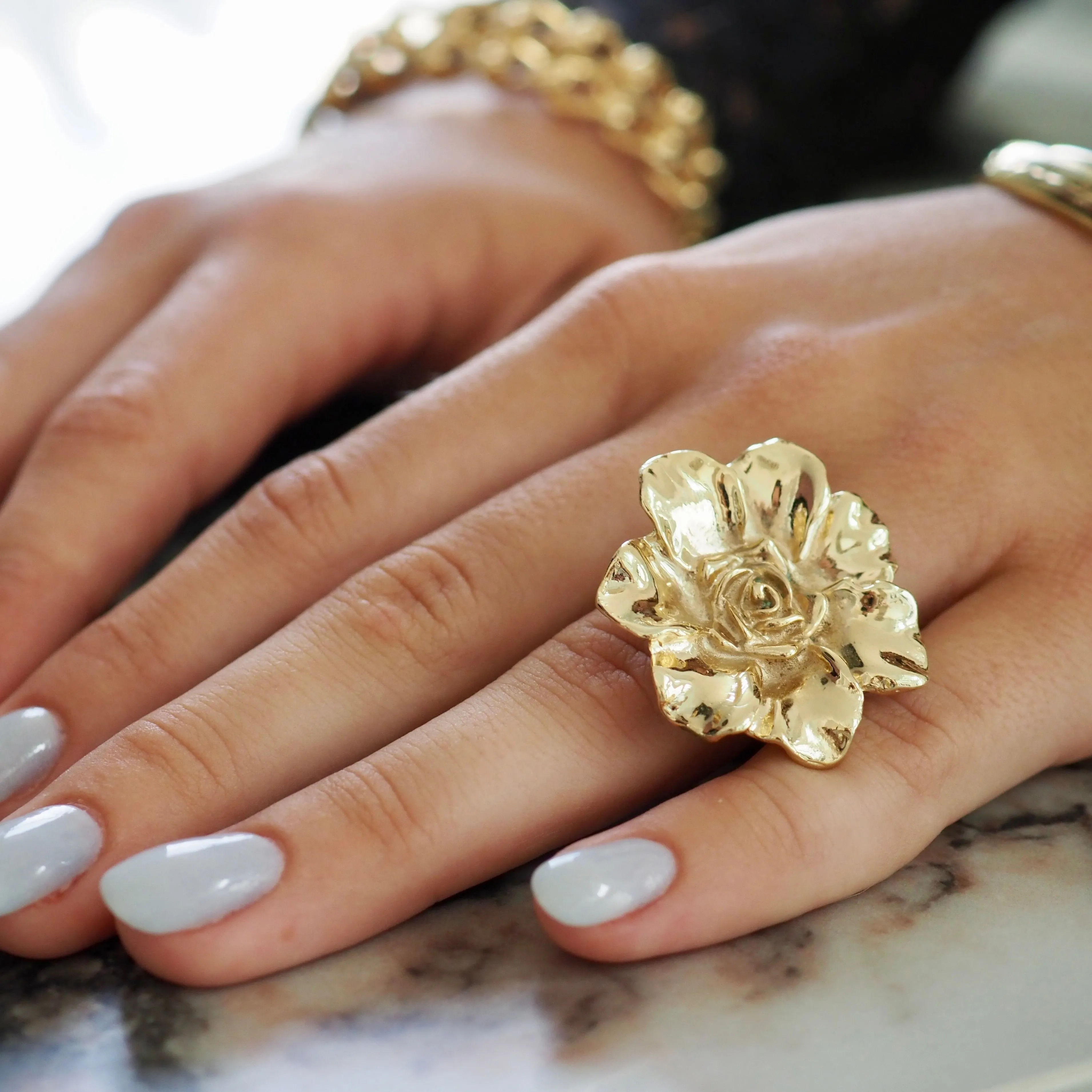 LIA DOUBLE FLOWER RING