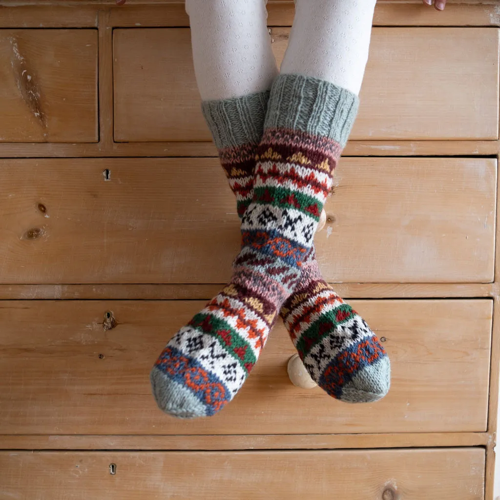 Liv Fair Isle Wool Socks