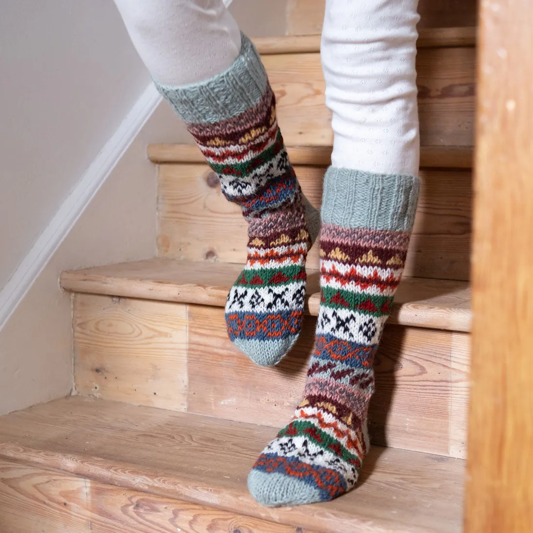 Liv Fair Isle Wool Socks