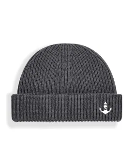 Logo Stitch Harbour Beanie - Graphite Grey