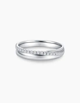 LVC Purete Eternity Wedding Band with Diamonds in Platinum