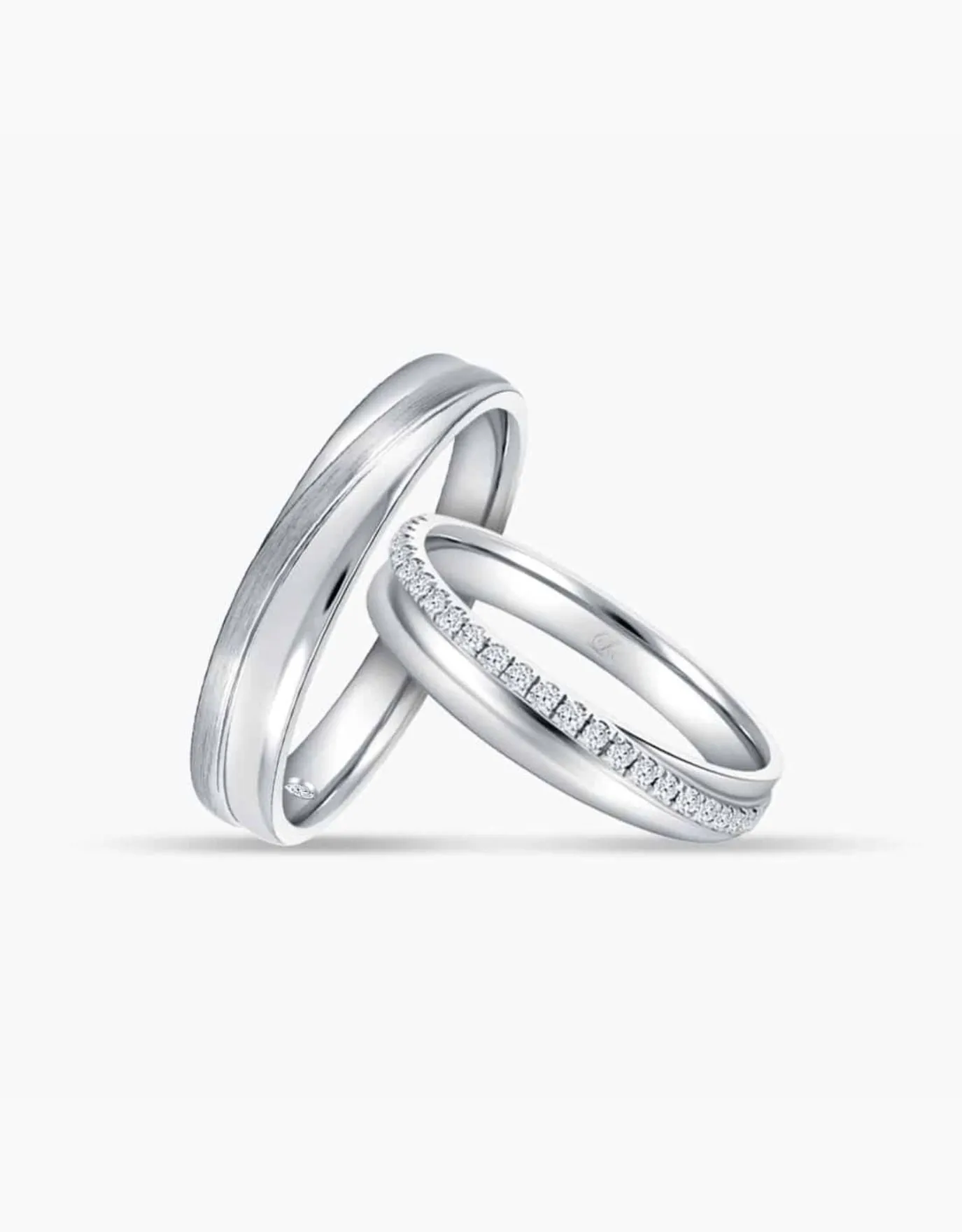 LVC Purete Eternity Wedding Band with Diamonds in Platinum