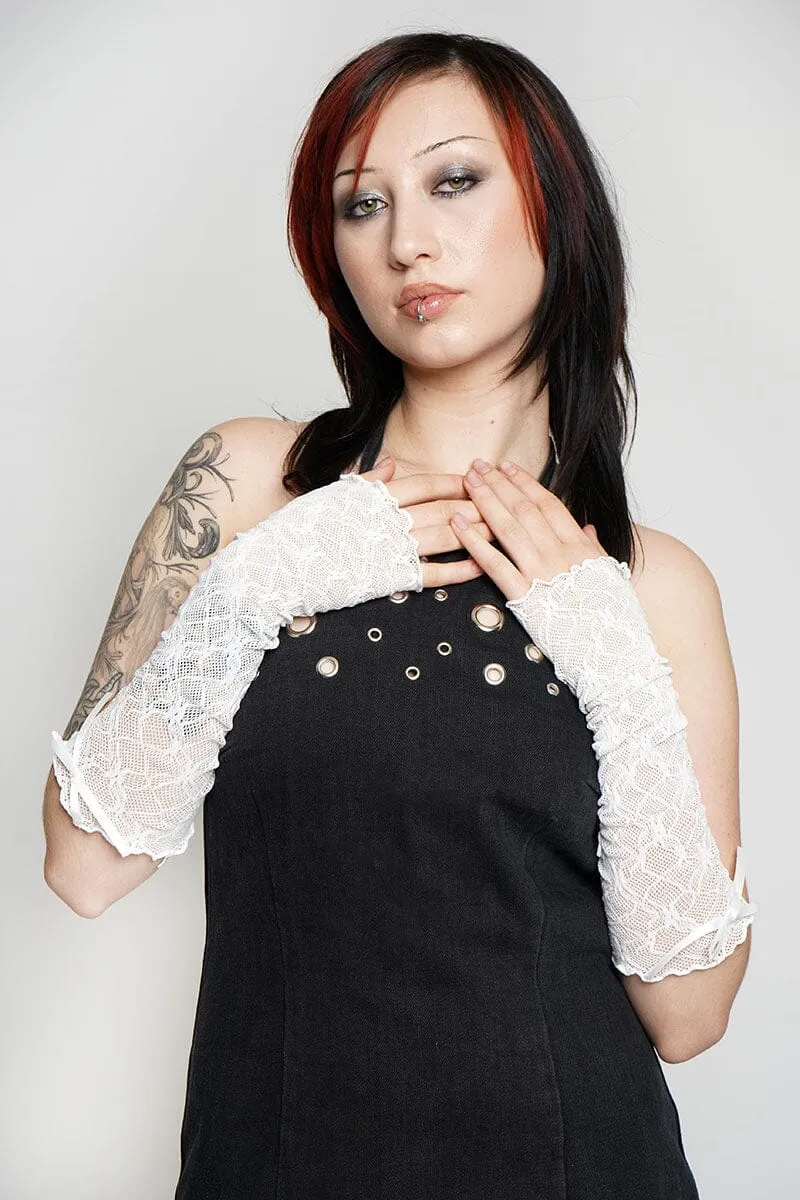 Malice Lace Sleeves - White