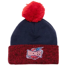 Men's Houston Rockets Mitchell & Ness HWC Two Tone Pom Knit Beanie