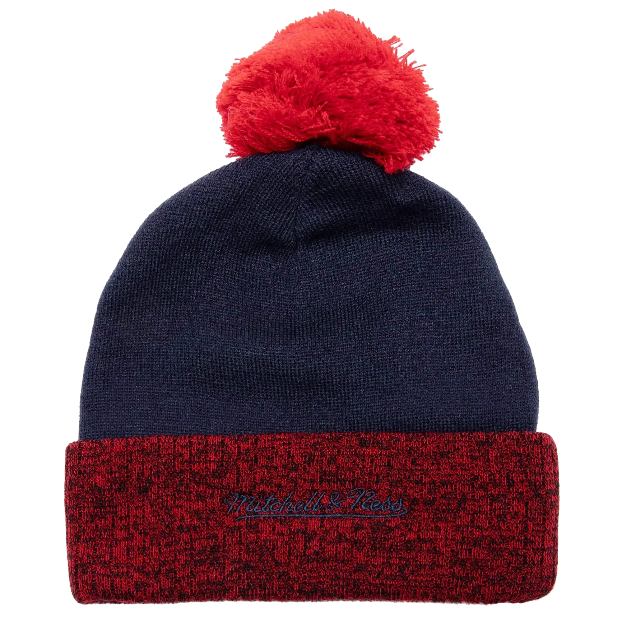 Men's Houston Rockets Mitchell & Ness HWC Two Tone Pom Knit Beanie