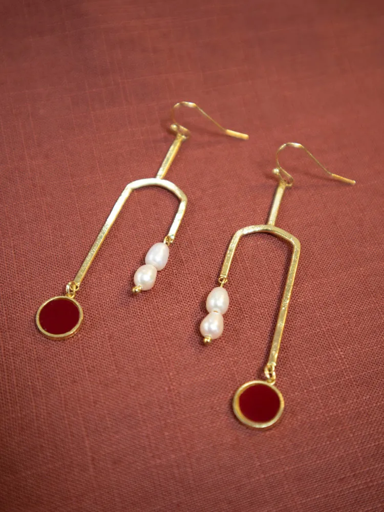 Mini Mobile Earrings - Gold