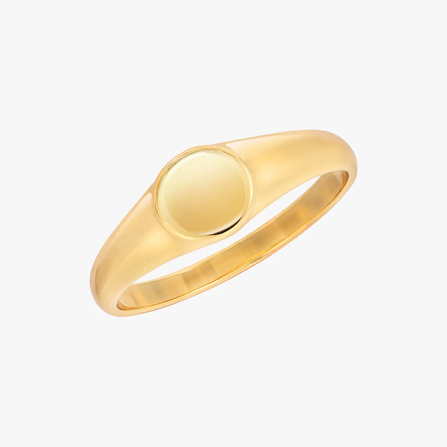 Minimal Signet Ring Gold