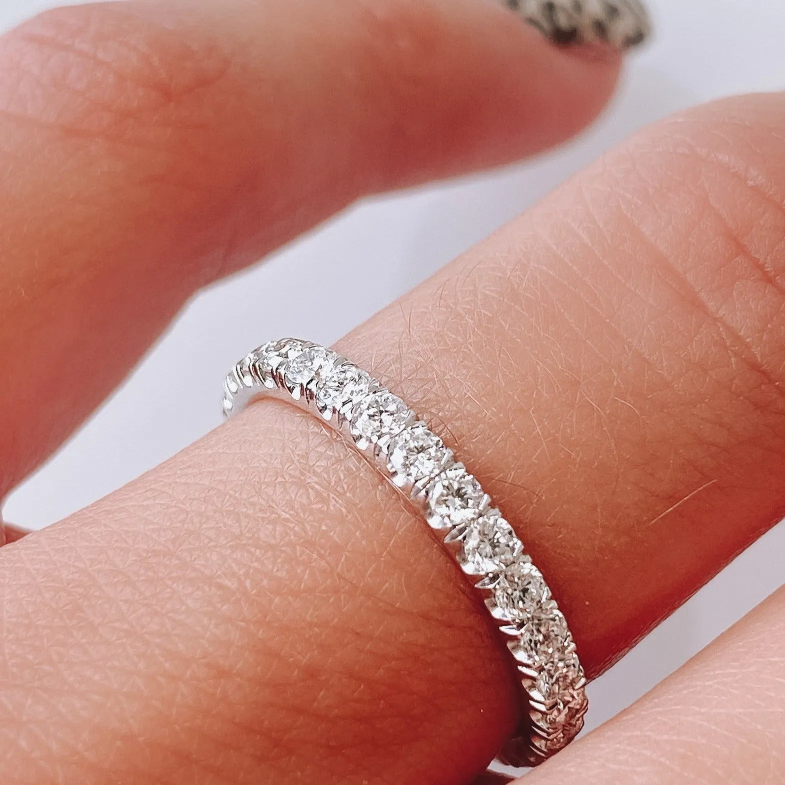 M.K. 18K White Gold & Diamonds Wedding Band