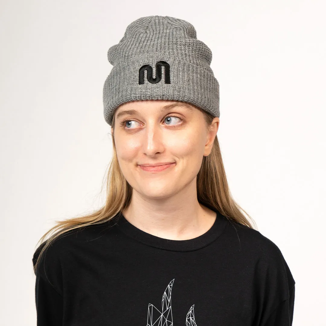 Mythical Embroidered Beanie (Light Grey)