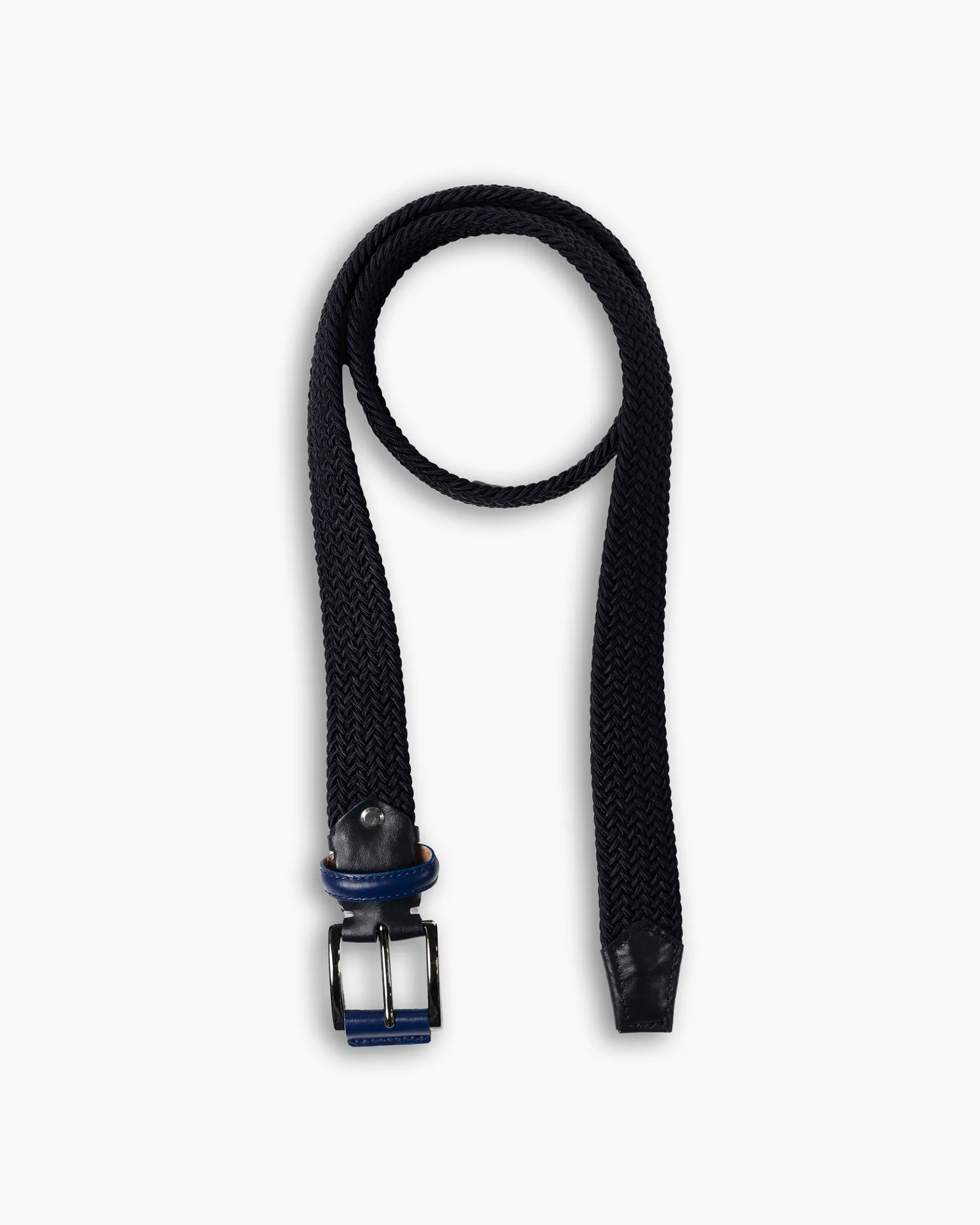 Navy Contrast Nastro Belt