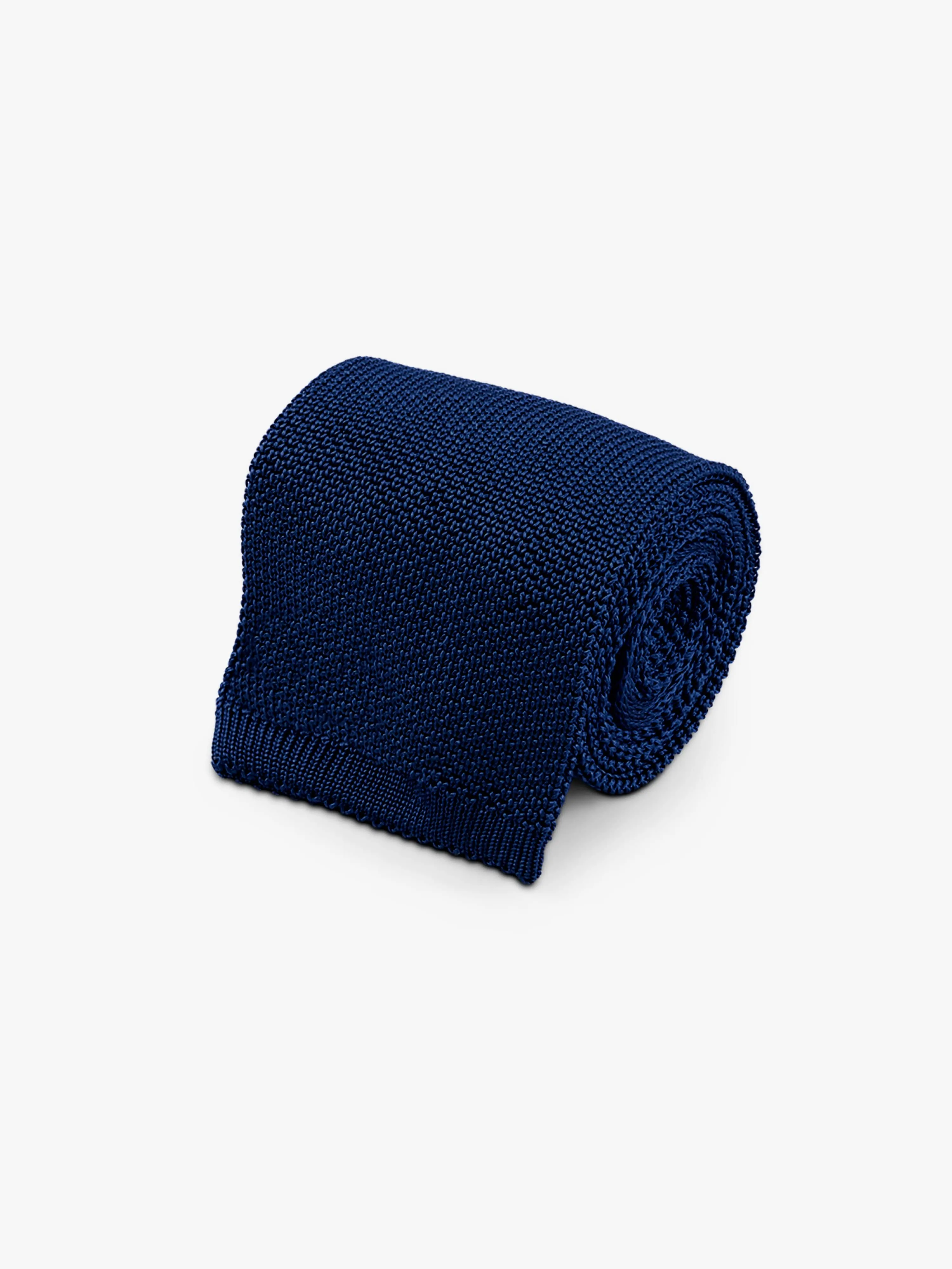 Navy Knitted Tie