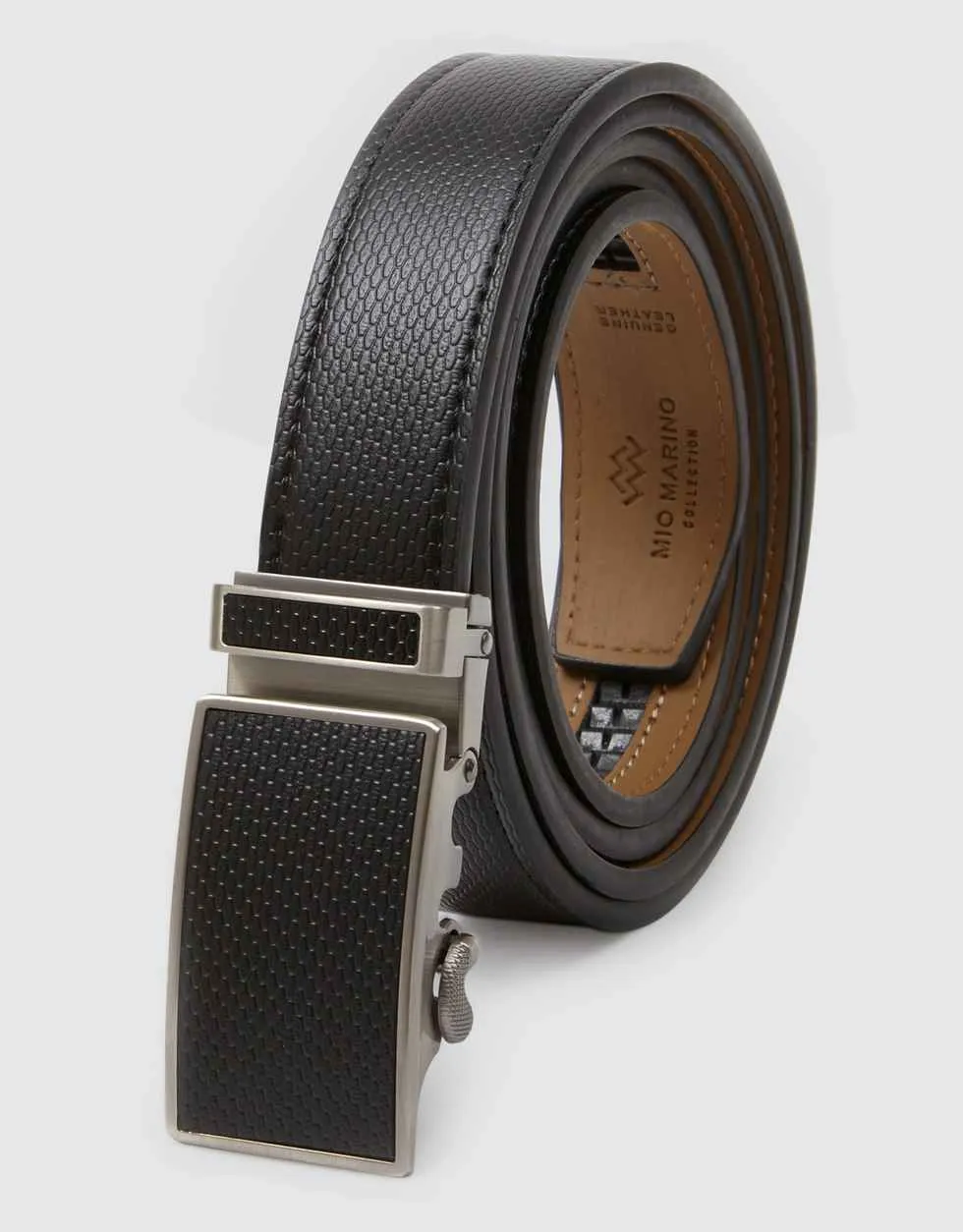 Netted Crafted Leather Ratchet Belt