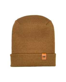 NEW HAAKWEAR Theta-Stitch Cuffed Beanie - Designed and Made in USA (Patent Pending Design) - Camel Brown