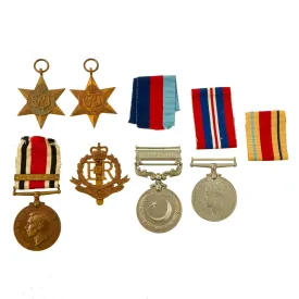 Original British WWII to Cold War Era British and Pakistan Medals Lot - 7 Medals