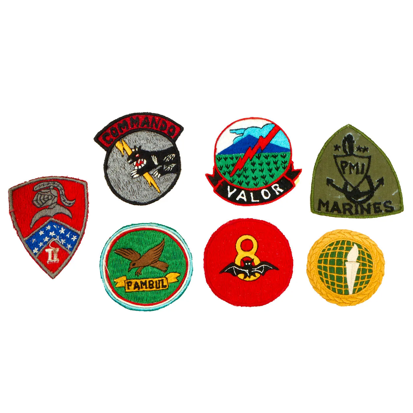 Original Philippines Cold War Era Armed Forces of the Philippines Large Patch Lot Featuring 1st Scout Ranger Regiment Patches and Filipino ‘Green Berets” Patch - 71 Items