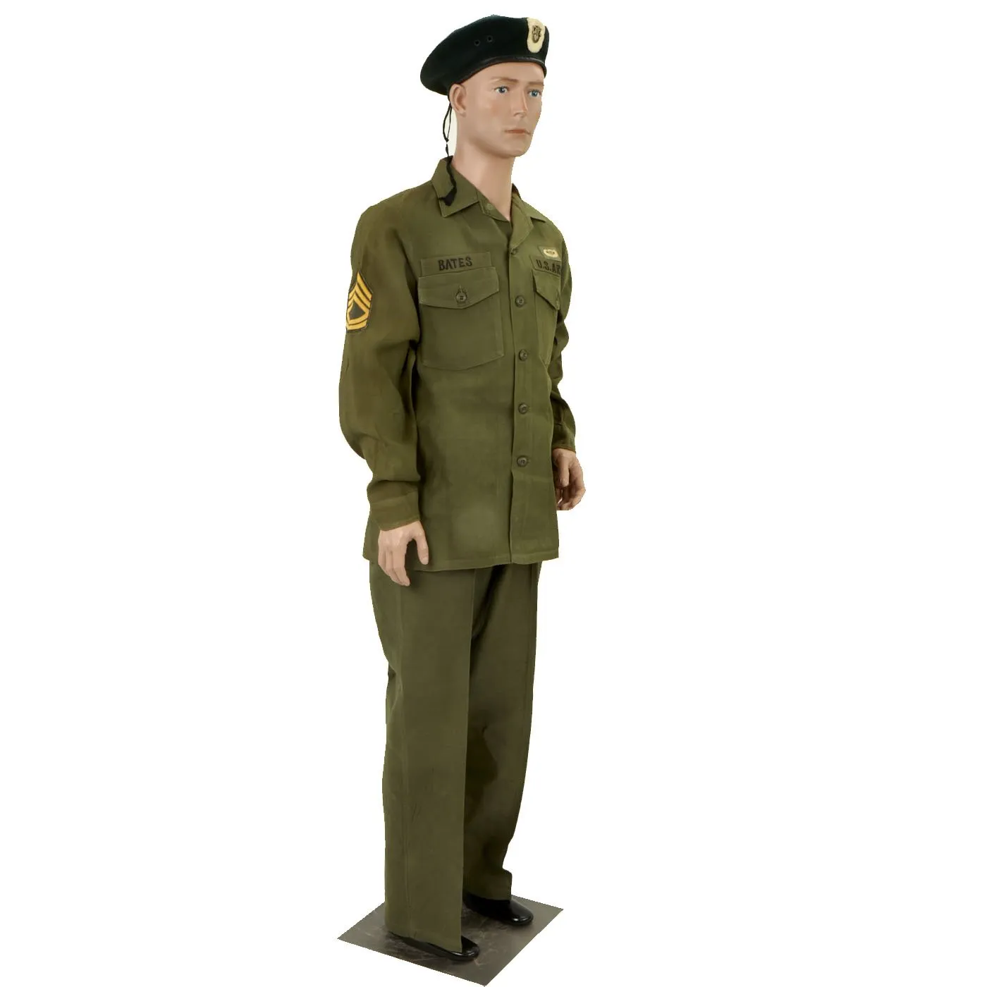 Original U.S. Vietnam War Named Green Beret Special Forces Airborne Ranger Uniform - Bates