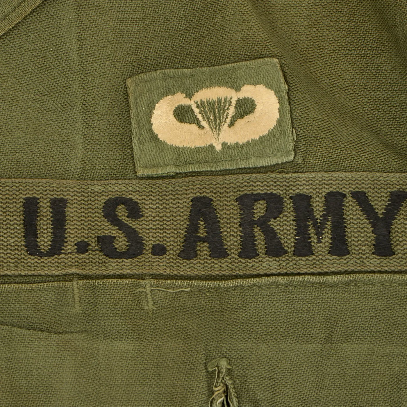 Original U.S. Vietnam War Named Green Beret Special Forces Airborne Ranger Uniform - Bates