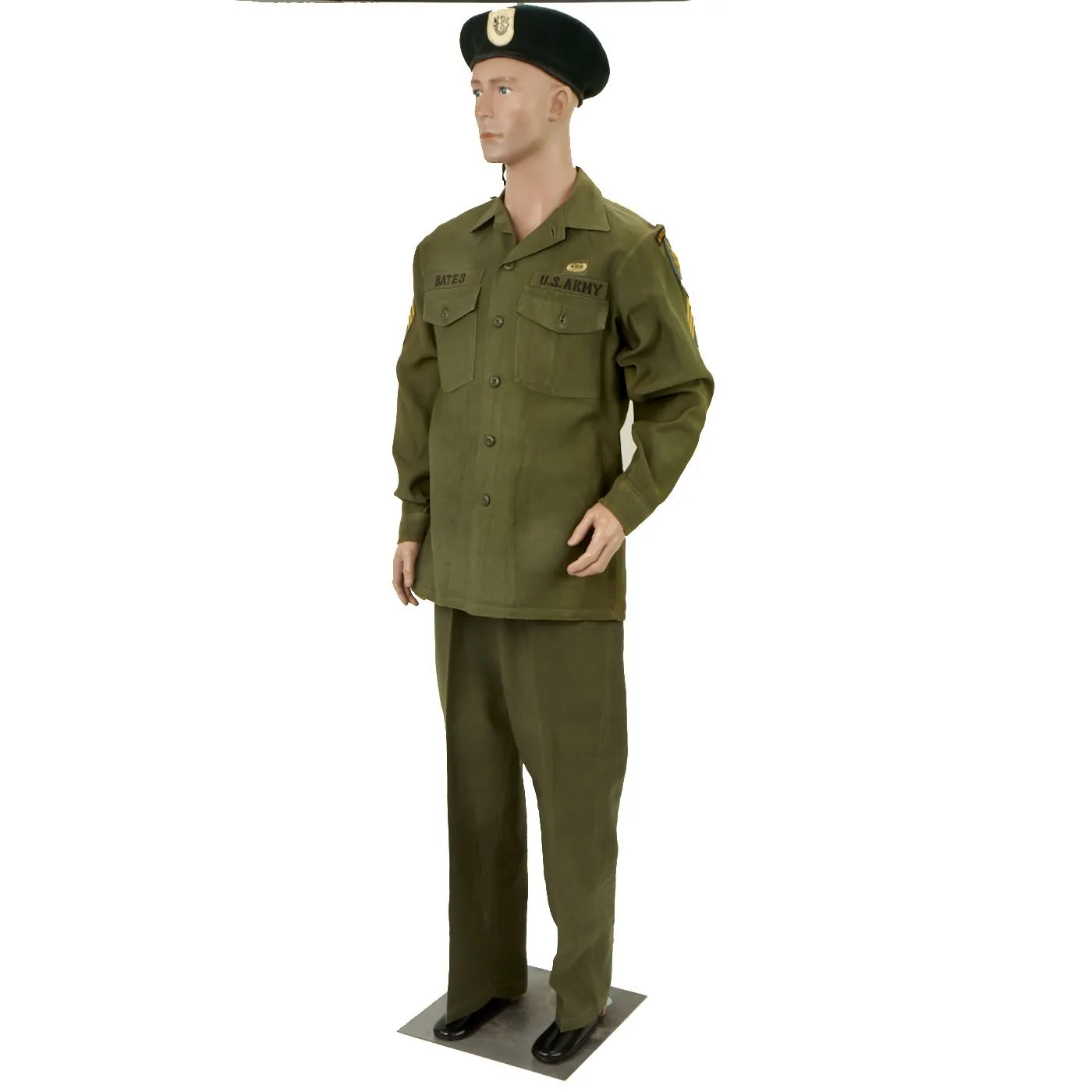 Original U.S. Vietnam War Named Green Beret Special Forces Airborne Ranger Uniform - Bates