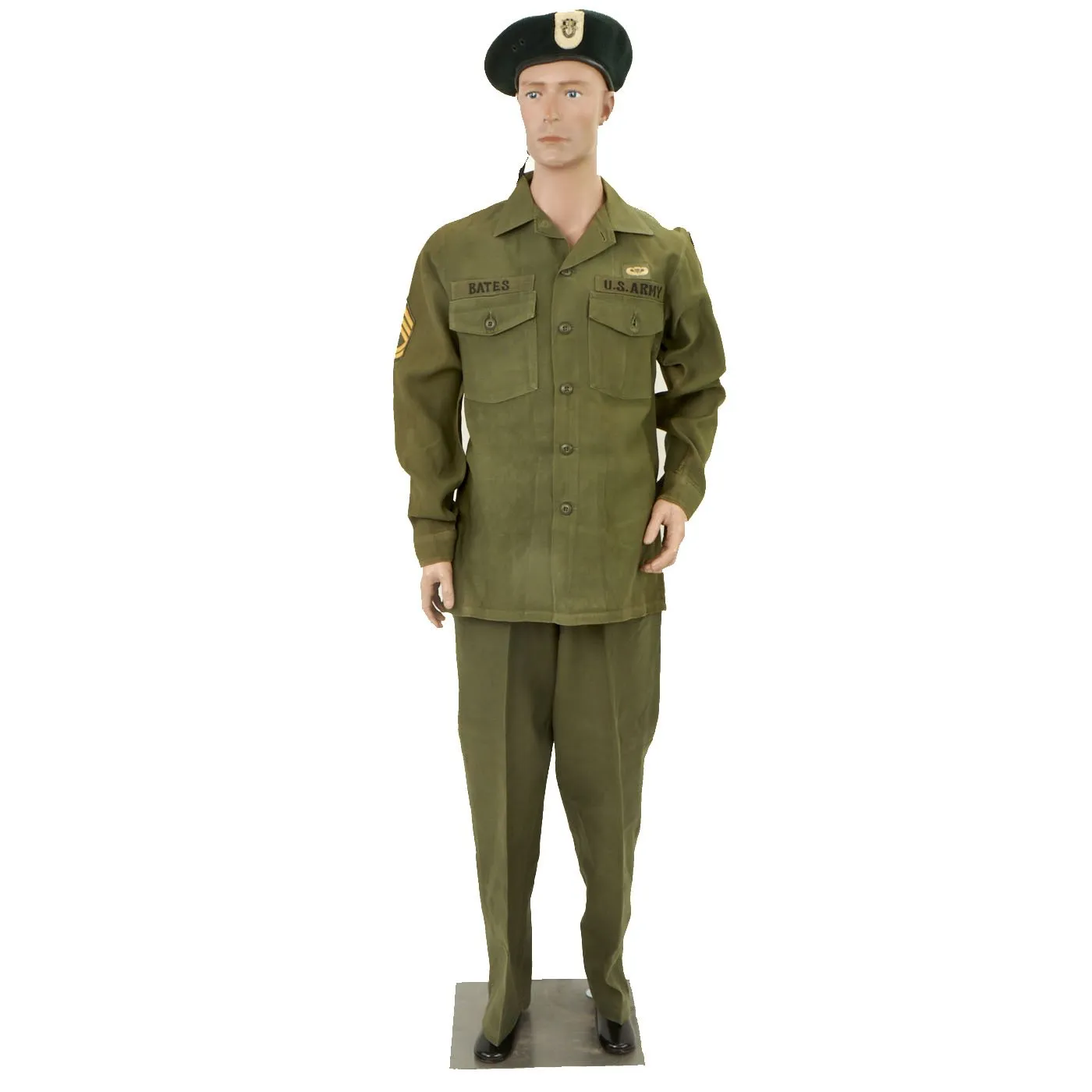 Original U.S. Vietnam War Named Green Beret Special Forces Airborne Ranger Uniform - Bates