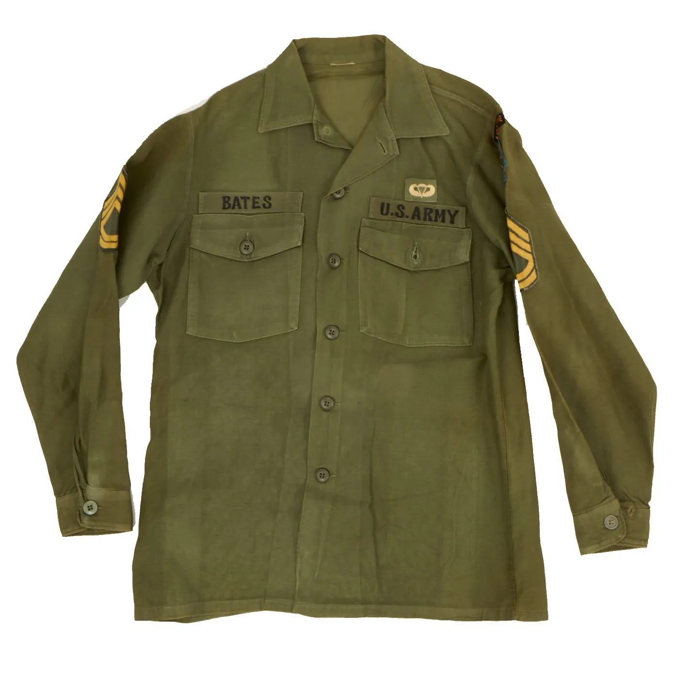 Original U.S. Vietnam War Named Green Beret Special Forces Airborne Ranger Uniform - Bates