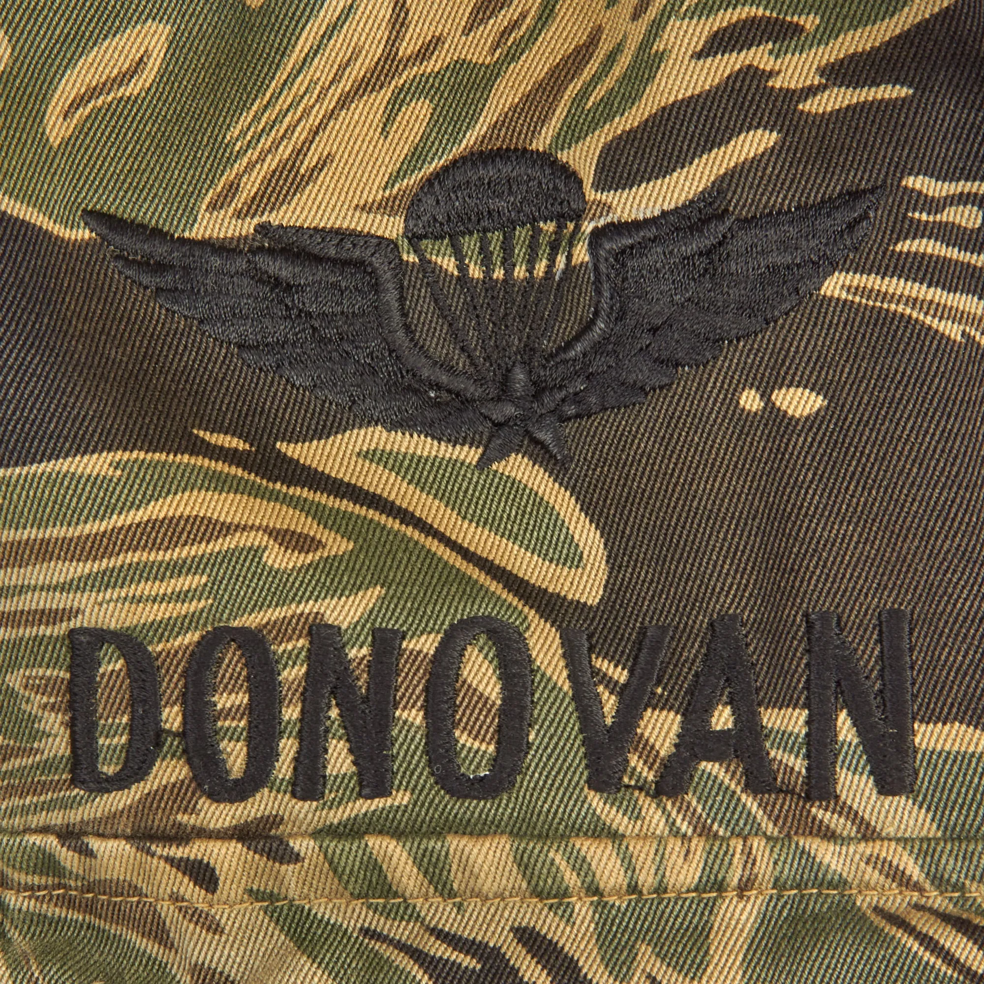 Original U.S. Vietnam War Navy SEAL Tiger Stripe "John Wayne Sparse" Pattern  Camouflage Fatigue Uniform Shirt for Petty Officer John J. Donovan, SEAL Team 2 of Naval Special Warfare Group 2