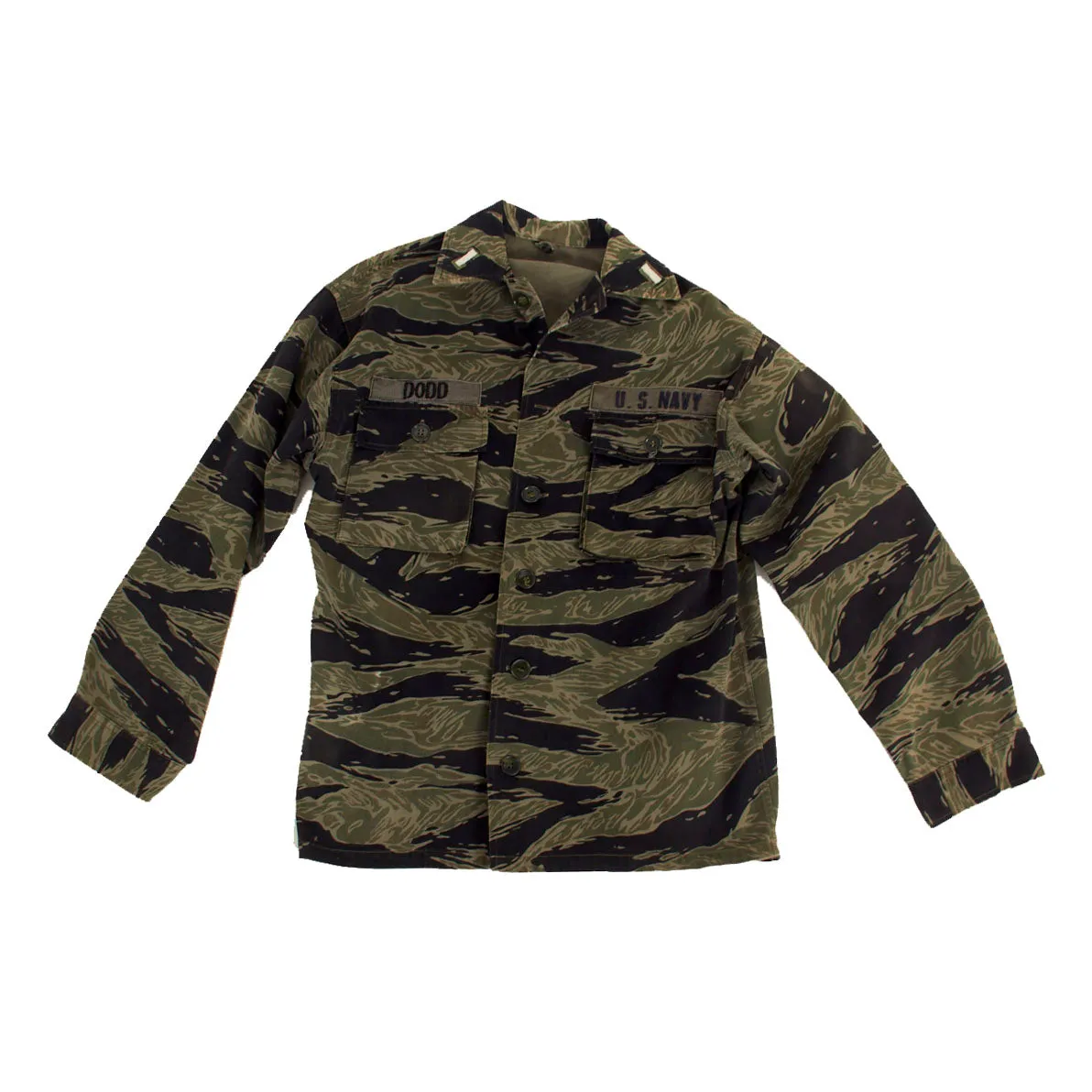 Original Vietnam War U.S. Navy Tiger Stripe “Tadpole” Camouflage Fatigue Uniform Set - Lieutenant Dodd