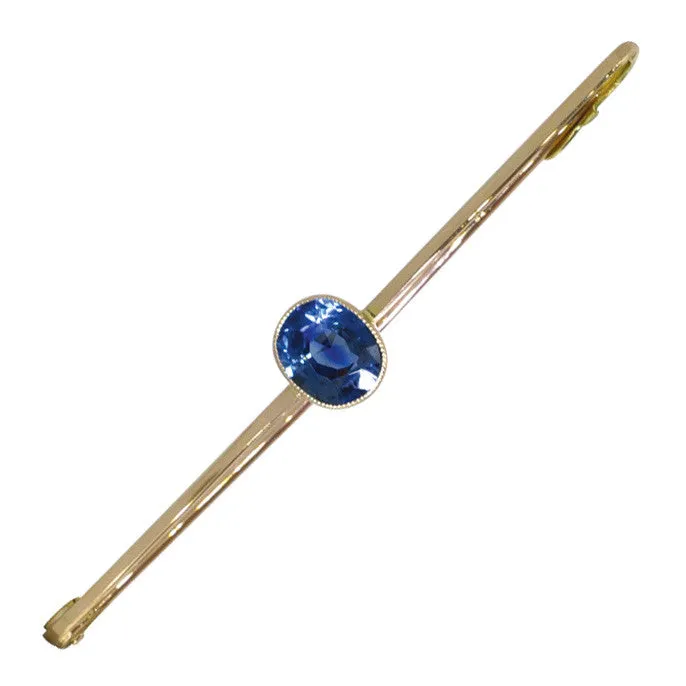 Oval Sapphire Stock Pin