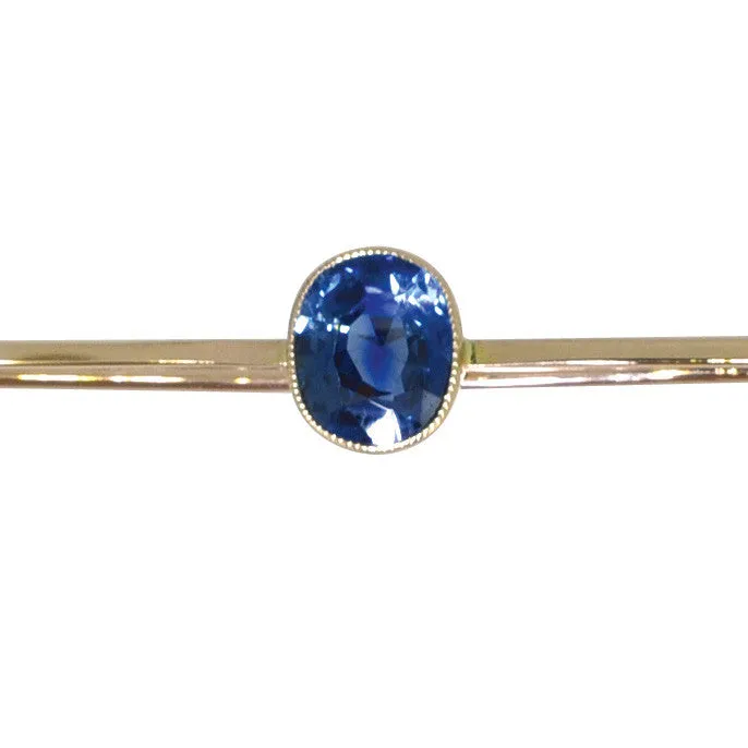 Oval Sapphire Stock Pin