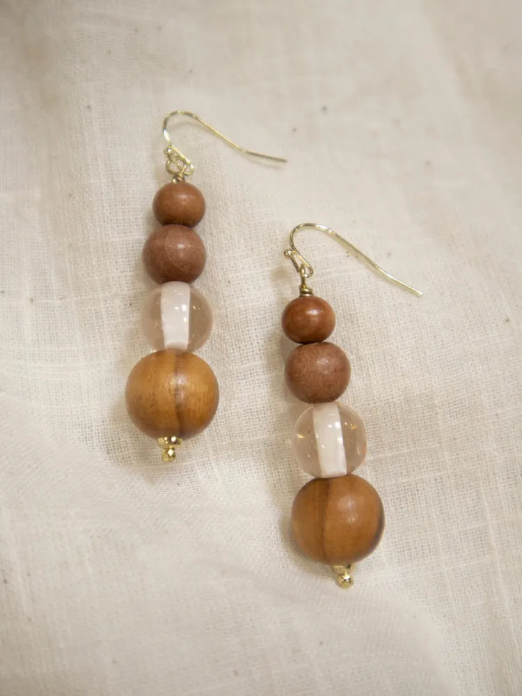 Pauline Wood Earrings - Wood