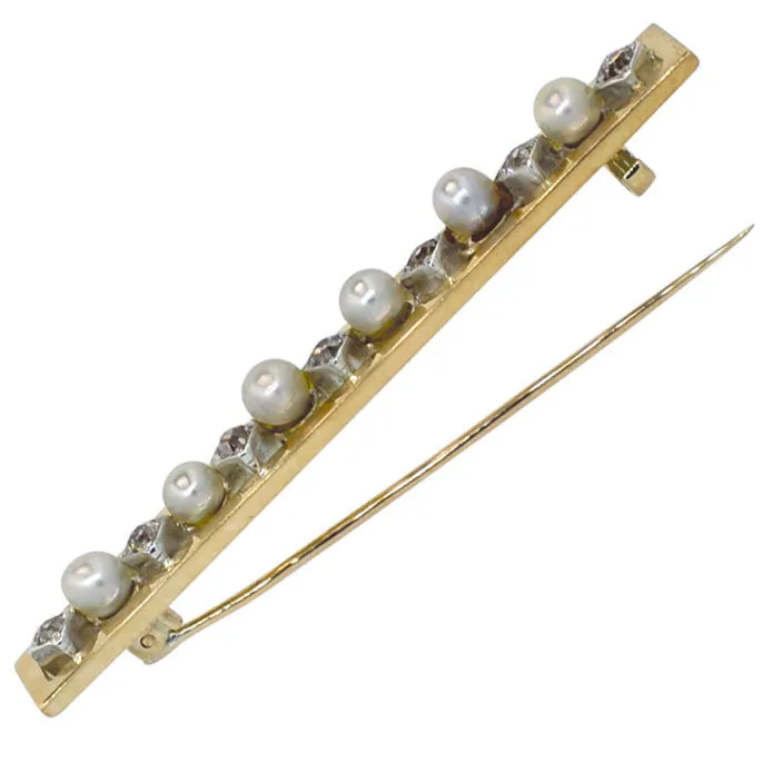 Pearl & Diamond Stock Pin