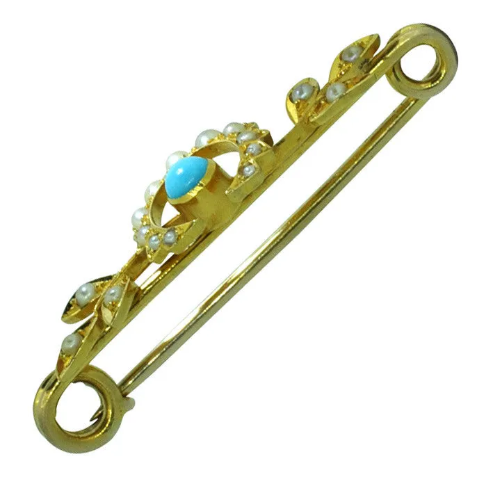 Pearl & Turquoise Stock Pin