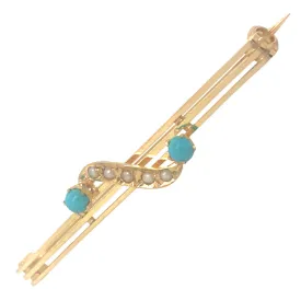 Pearl & Turquoise Stock Pin