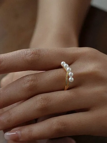 Pearl Elf Adjustable Ring