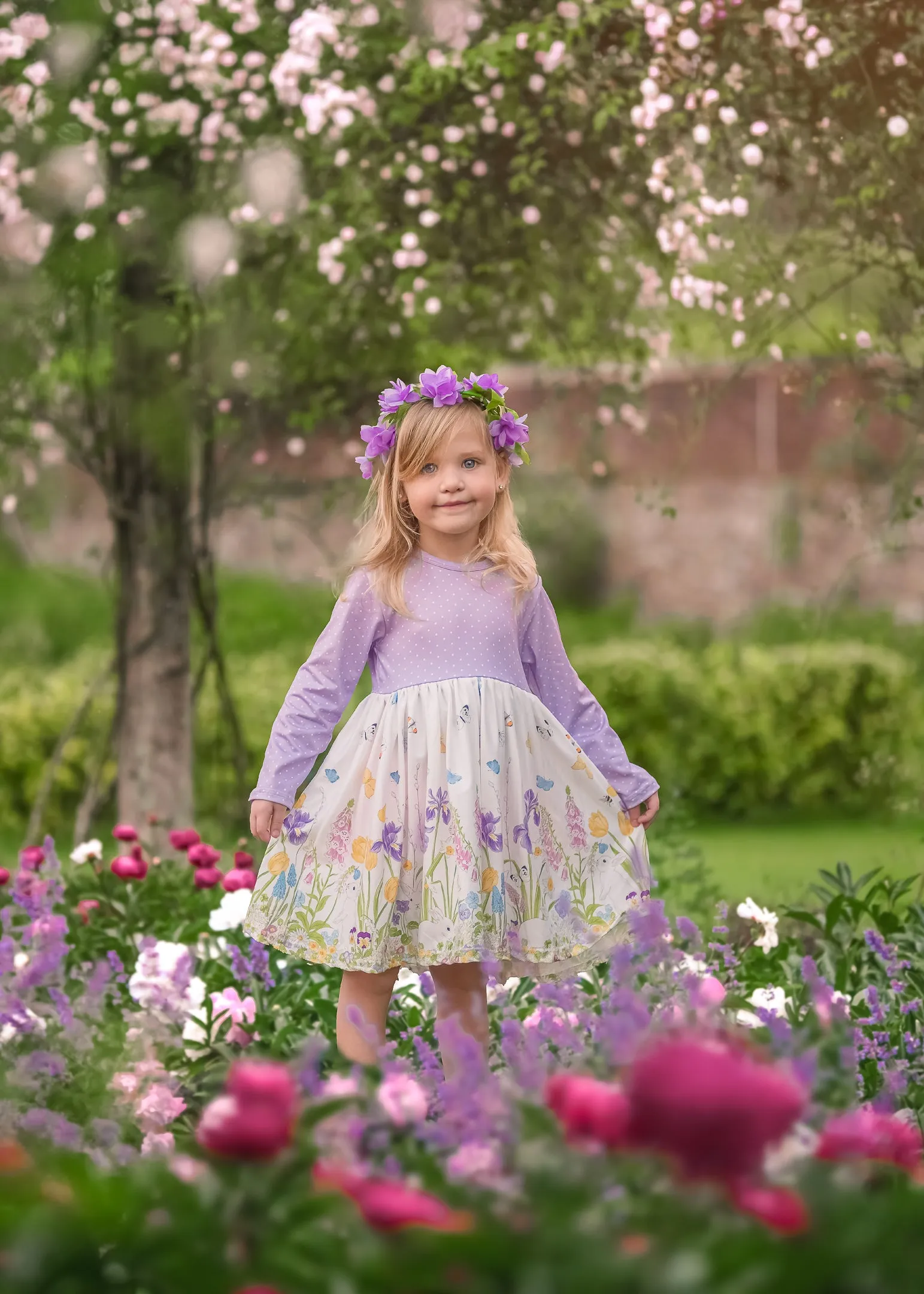 POSIE EASTER BACK BOW DRESS