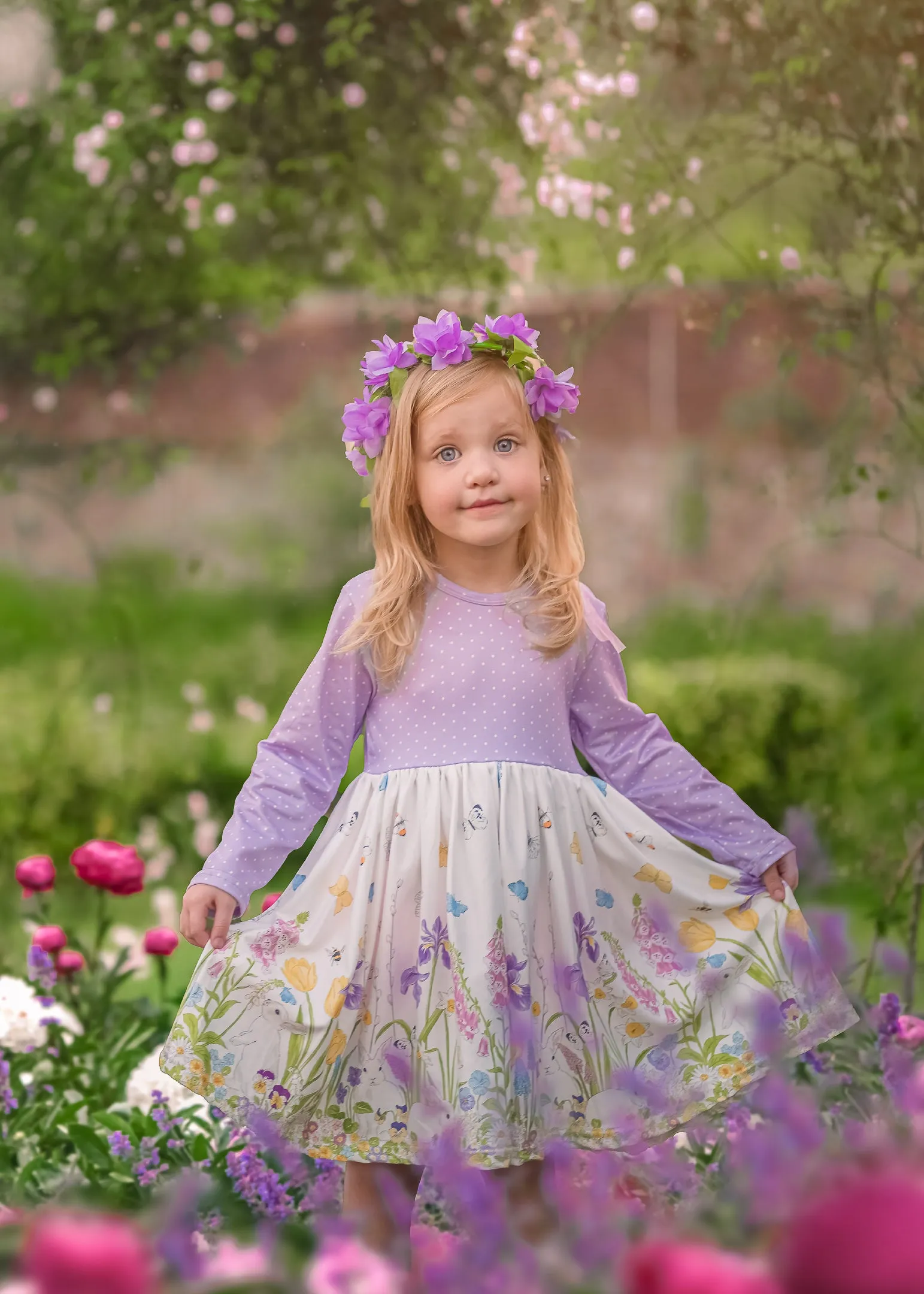 POSIE EASTER BACK BOW DRESS