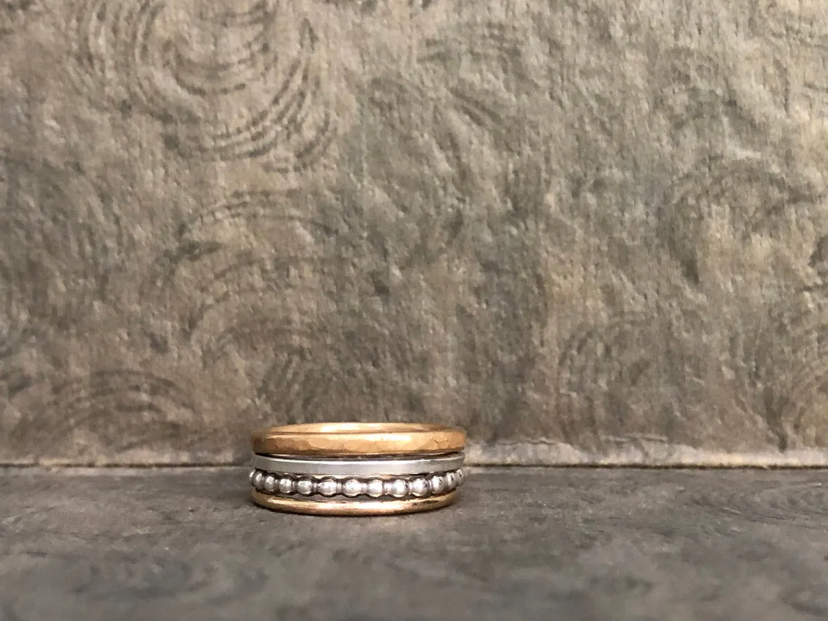 "Alpine Loop" Mixed Metal Stacking Ring Set