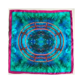 Rainbow Bridge - Blue Silk Pocket Square