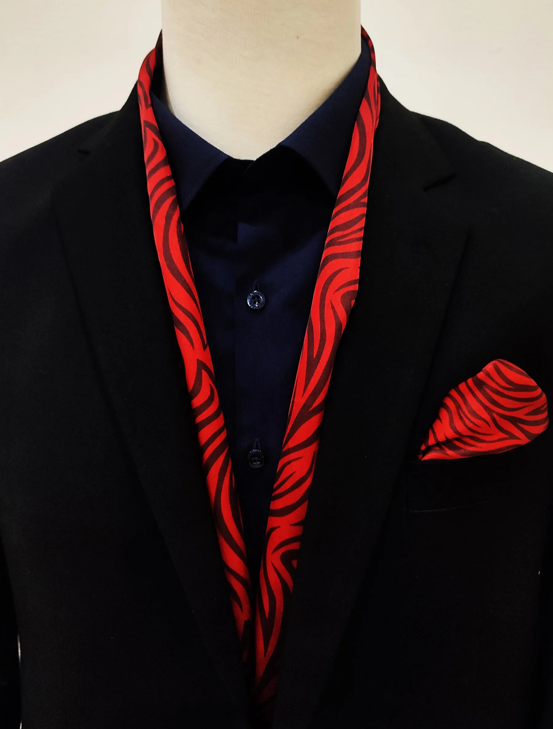 RED VELVET - SILK SCARf and pocket square set