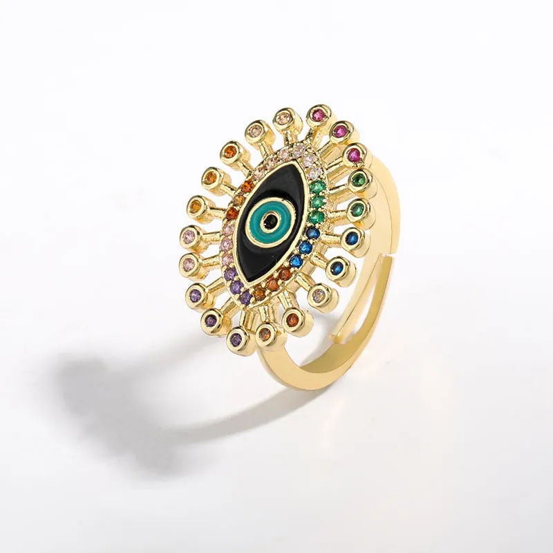 Rings for Women New Simple Copper Eye Ring Banquet JewelrY