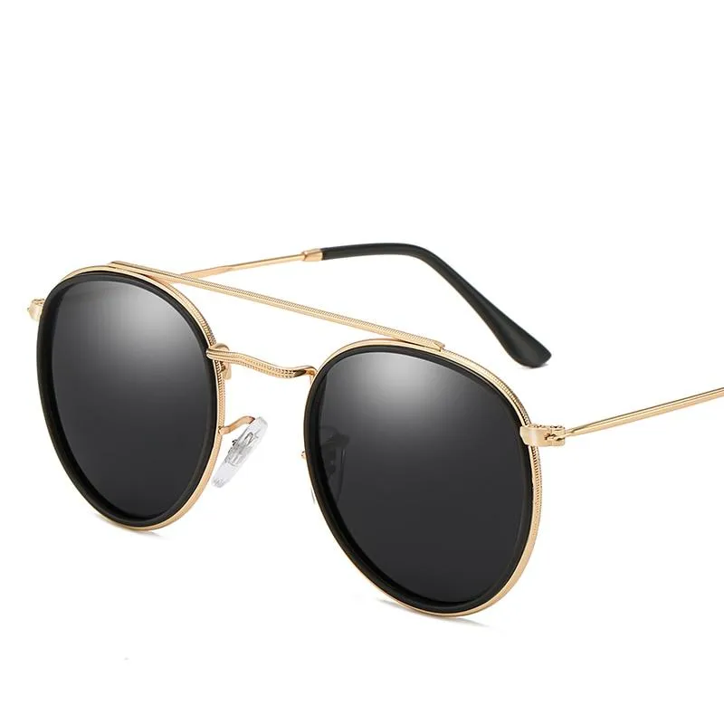 Round Polarized Aviator Sunglasses