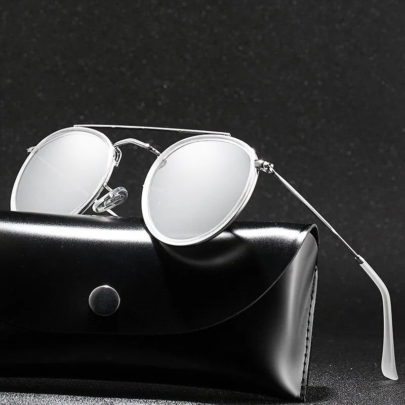 Round Polarized Aviator Sunglasses