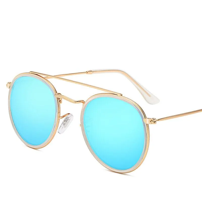 Round Polarized Aviator Sunglasses