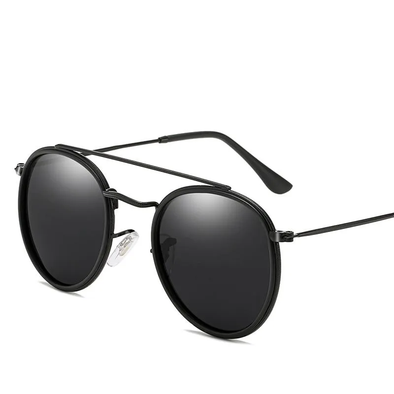 Round Polarized Aviator Sunglasses