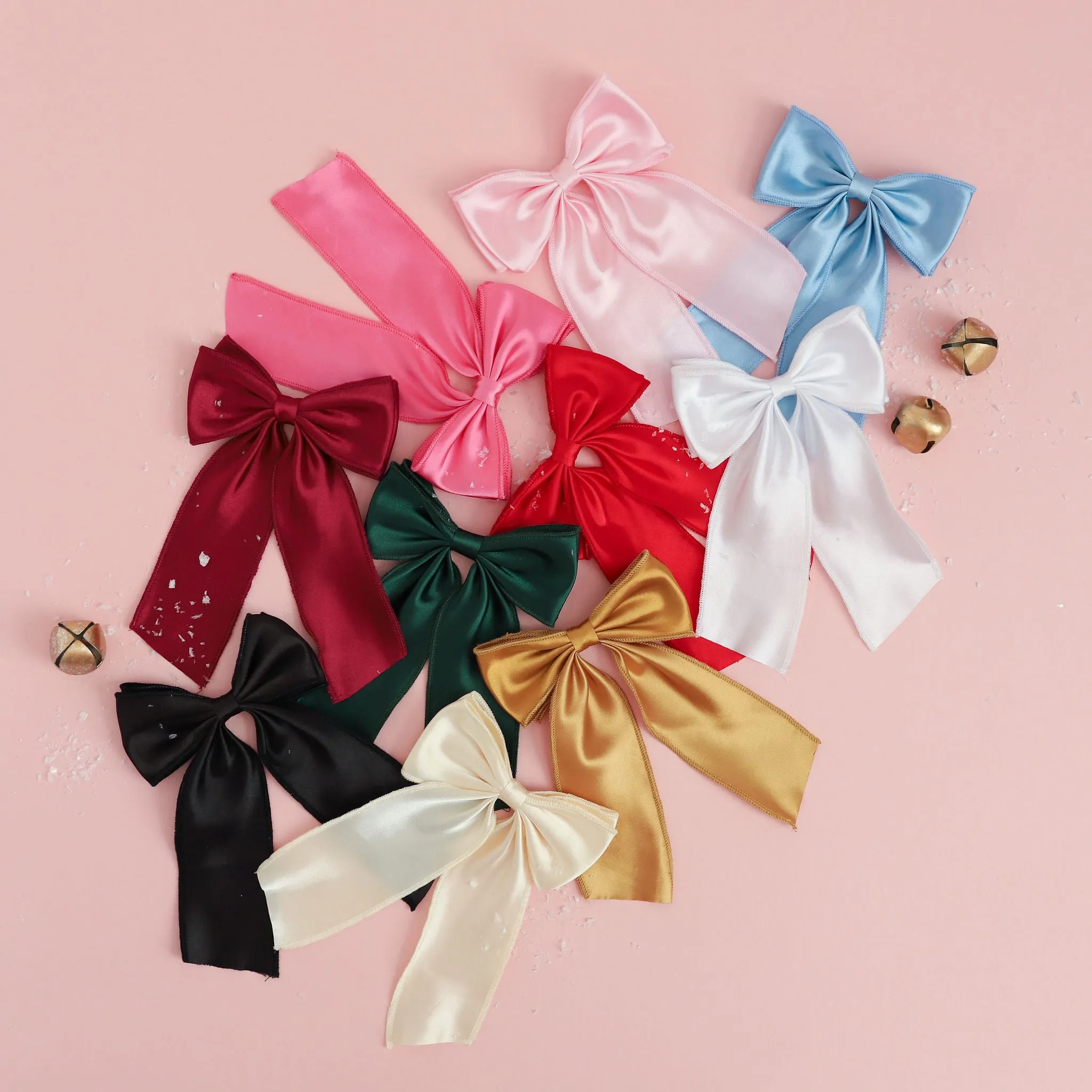 Satin Double Bow - Blossom