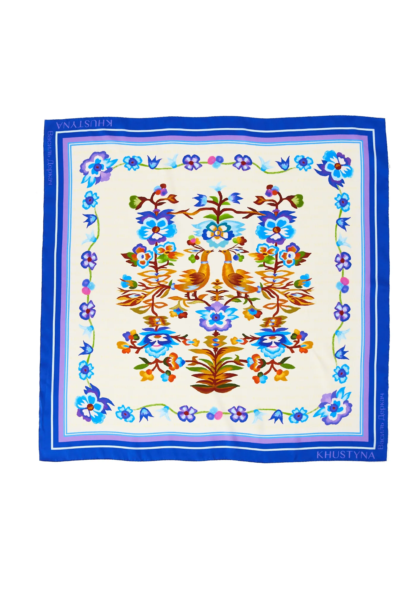 Silk scarf - Firebirds