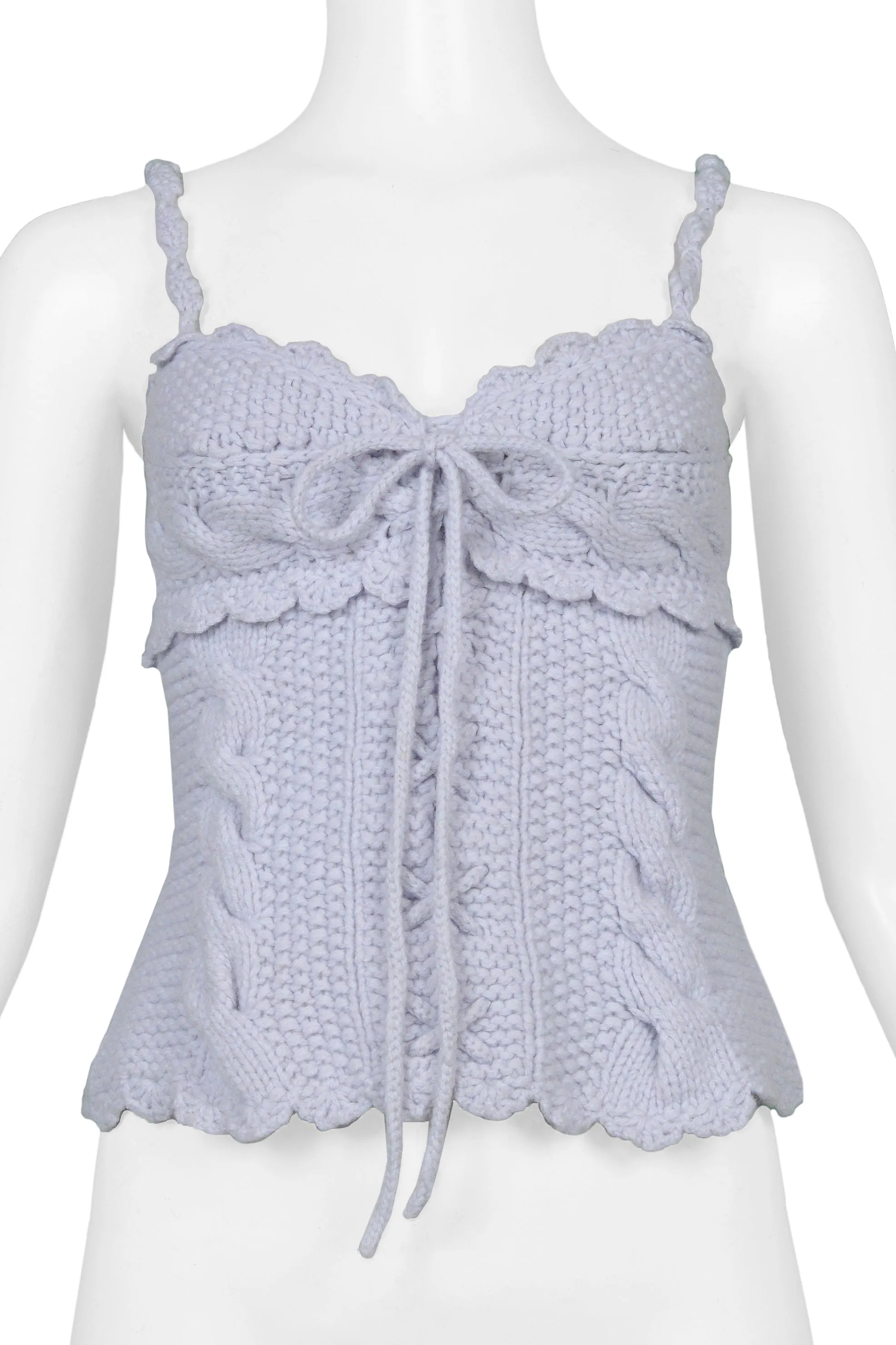 TAO FOR COMME DES GARCONS BLUE KNITTED CORSET TOP 2005