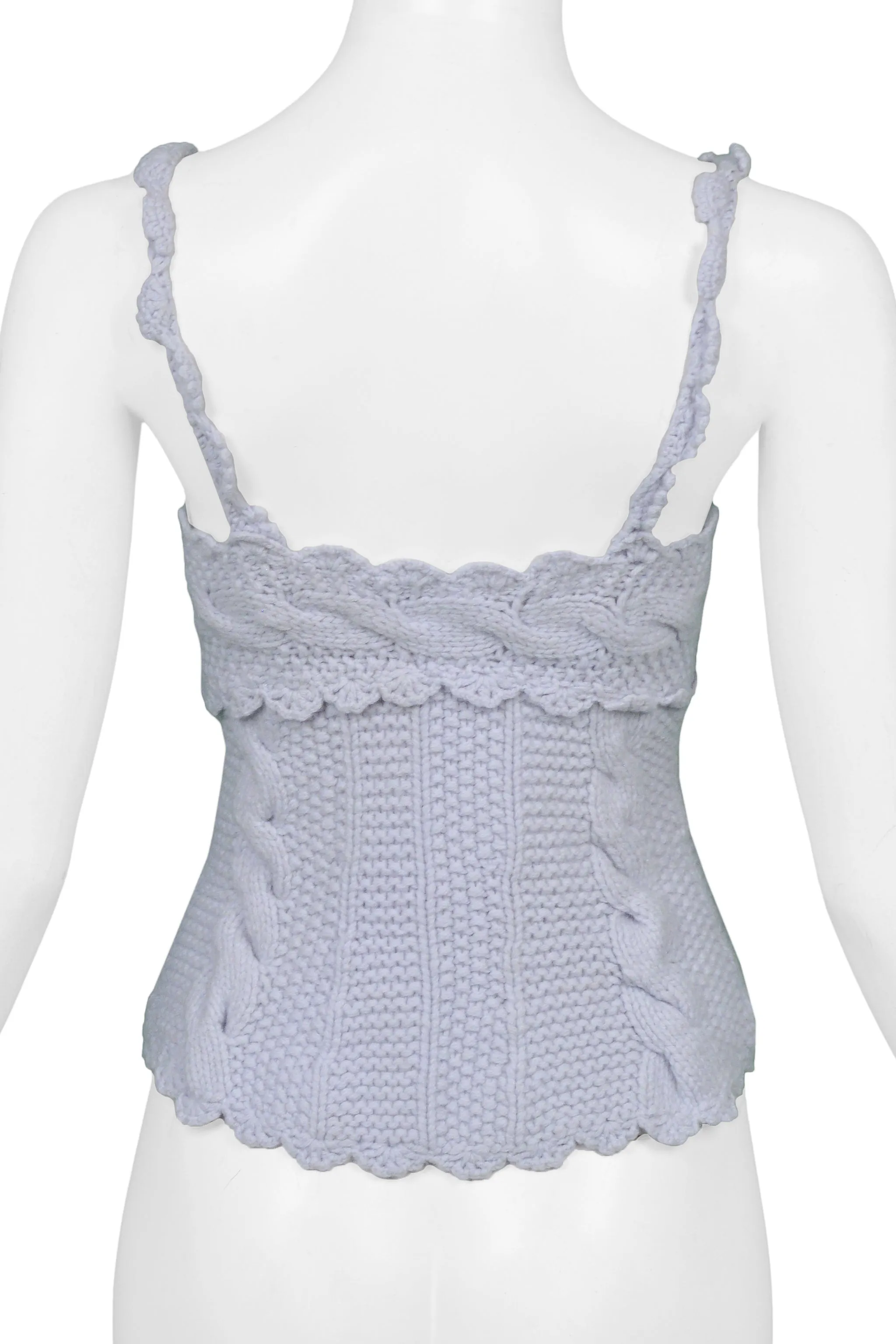 TAO FOR COMME DES GARCONS BLUE KNITTED CORSET TOP 2005